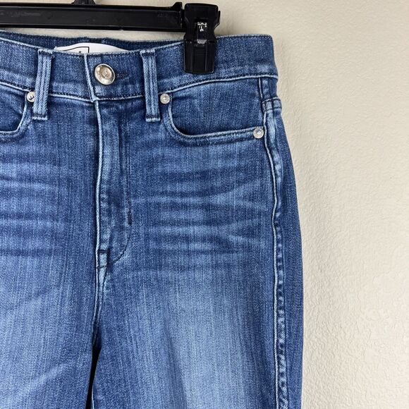 Ayr Jeans Women‎ 26 The Riser Medium Wash High Rise Skinny Jeans Raw Hem - Picture 3 of 14